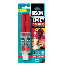BISON EPOXY Εποξική κόλλα - 5' λεπτά πολύ γρήγορη δύο στοιχείων 24ml 