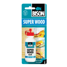 BISON Super Wood Glue PVAC (Οξικό Πολυβινύλιο) - Ξυλόκολλα μπουκάλι blister 75gr